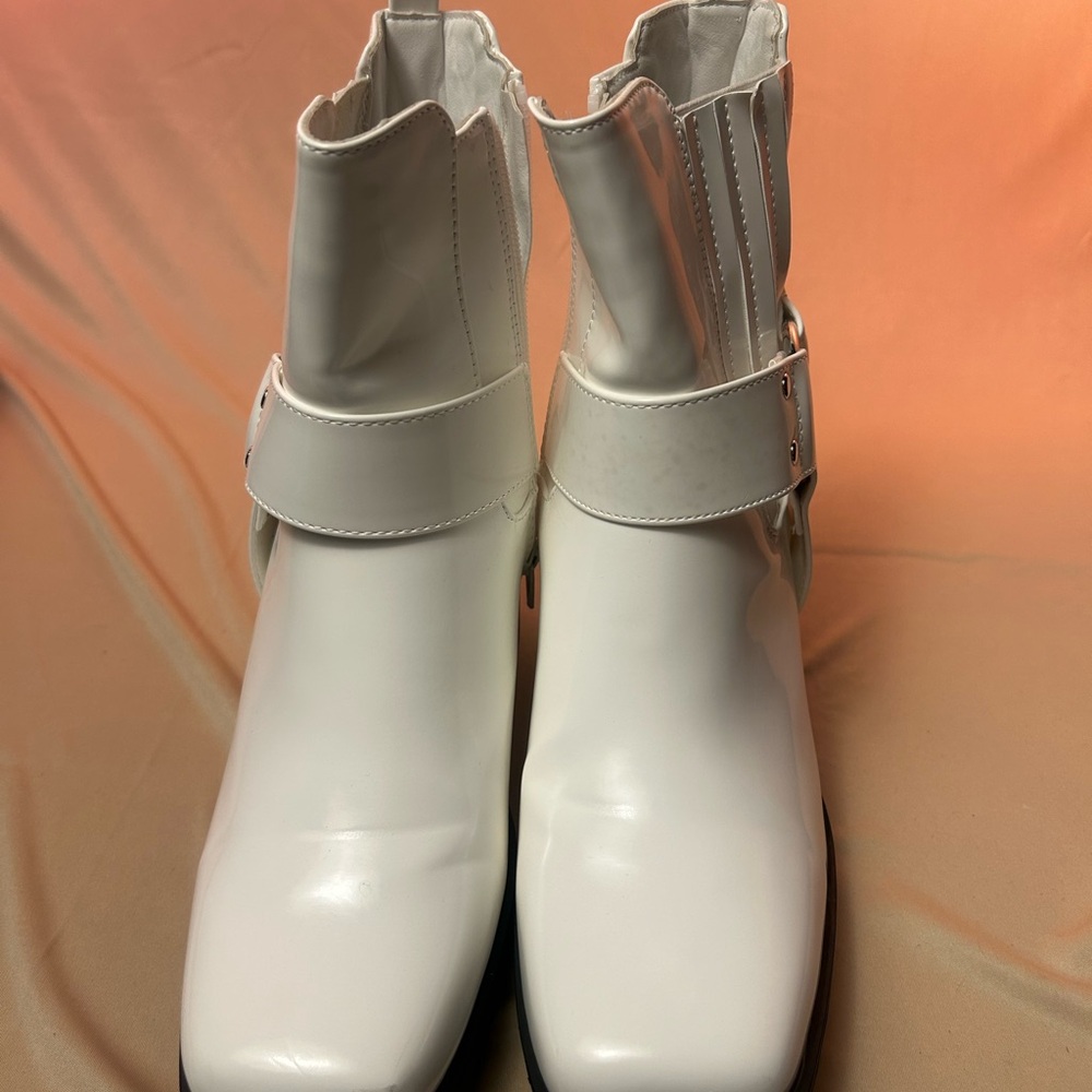 Elegant White Women's Ankle Boots